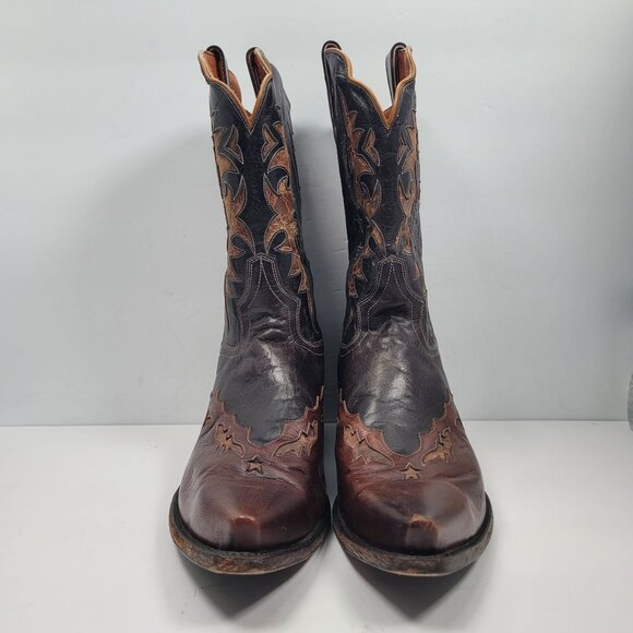 Dan Post Men's Brown Black Western Cowboy Boots DP2565 US Size 13D - Picture 3 of 11